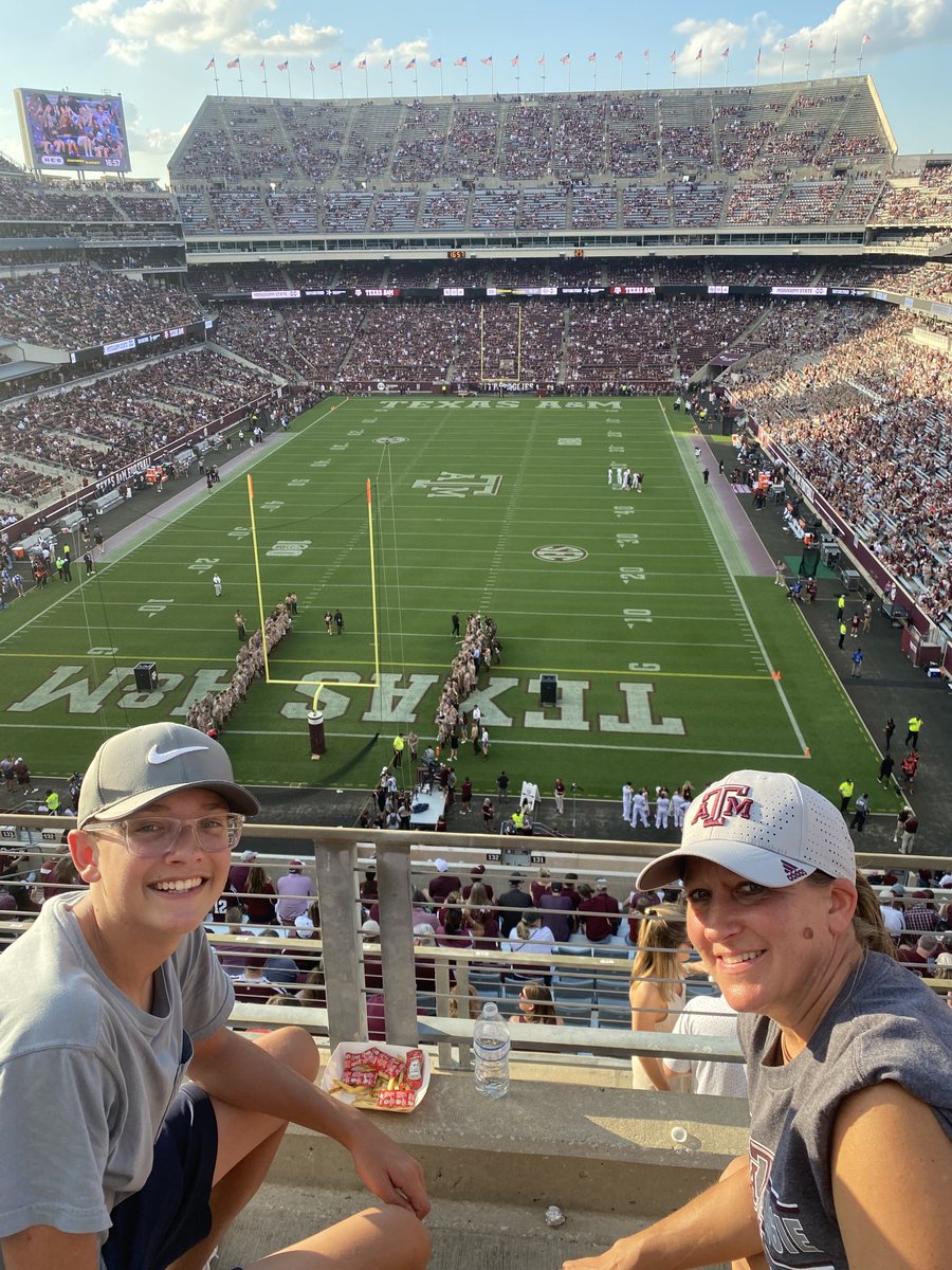 Almost game time with Corps of Cadet Seniors on the field.