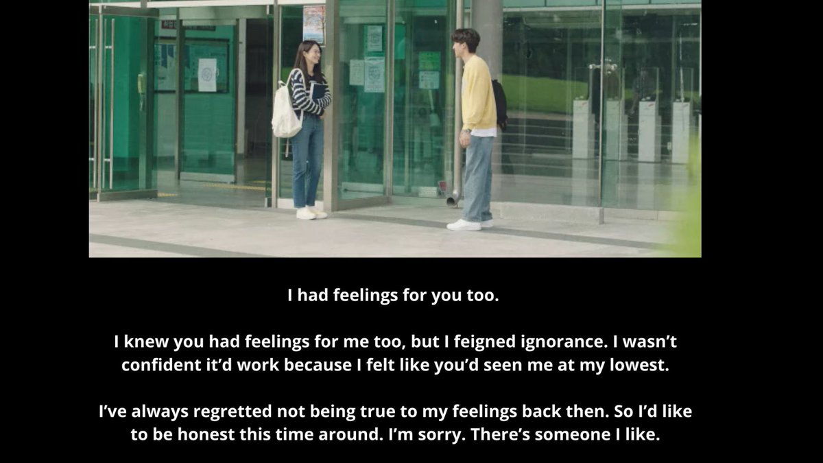 _kdramadiary's tweet photo. ...was afraid to lose so we never said anything until the feeling has already toned down or faded. Nope, it’s not “sayang” or “too late”. It’s just that we have to somehow “lose” them as a lover so we have the right space to “gain” our own Chief Hong. #HometownChaChaCha https://t.co/wlajxTTirn