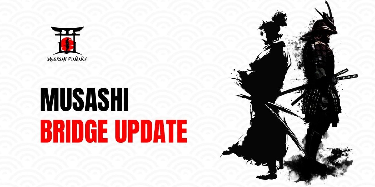 Musashi Warriors, 

We understand that you've patiently been waiting for the #BRIDGE. And good news is that there is excellent progress going on. 

Follow this link with an important update in this regard. 

musashifinance.medium.com/musashi-bridge…

#MUS #Musashi #crosschain #Defi #NFT