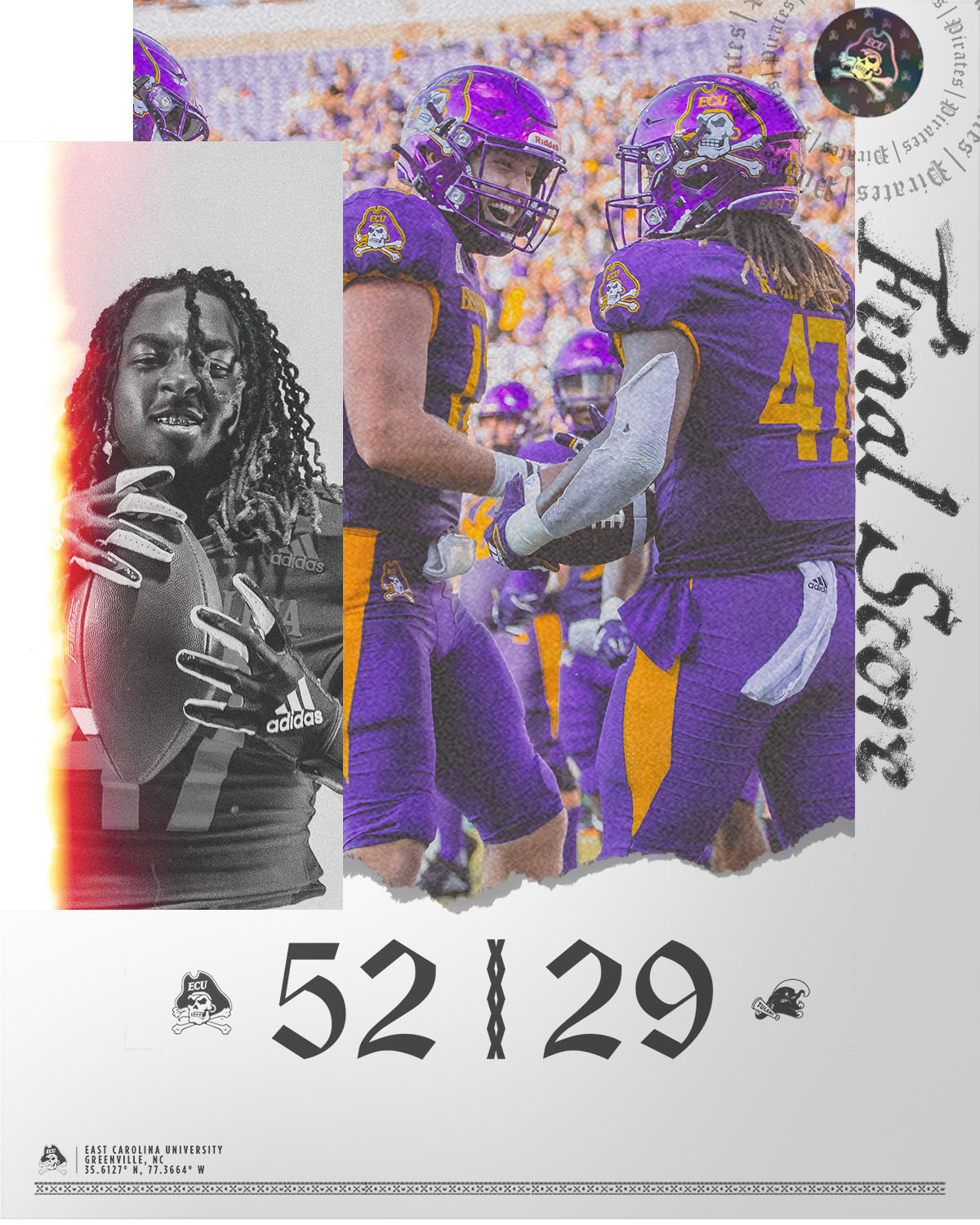 Ecu cheap football score
