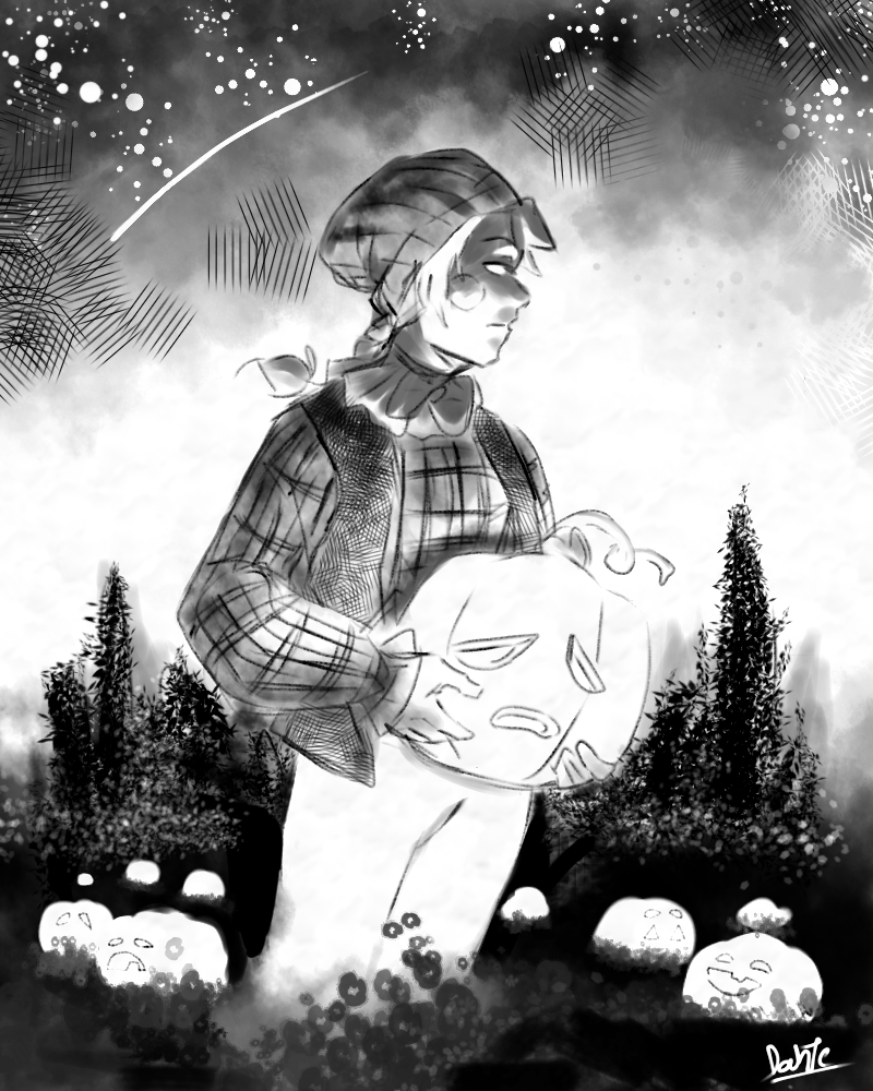 LeadLemon's tweet photo. spooktober day one: jack o' lantern. I had fun with this one! #art #inktober2021 #inktober2021day1 #Halloween #spookymonth #Spooktober #Inktober #FANART https://t.co/kN7jdKcKoE