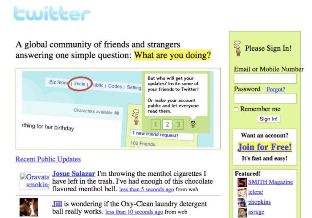 JonErlichman's tweet photo. What Twitter looked like 15 years ago: https://t.co/YFYc5uZoNg