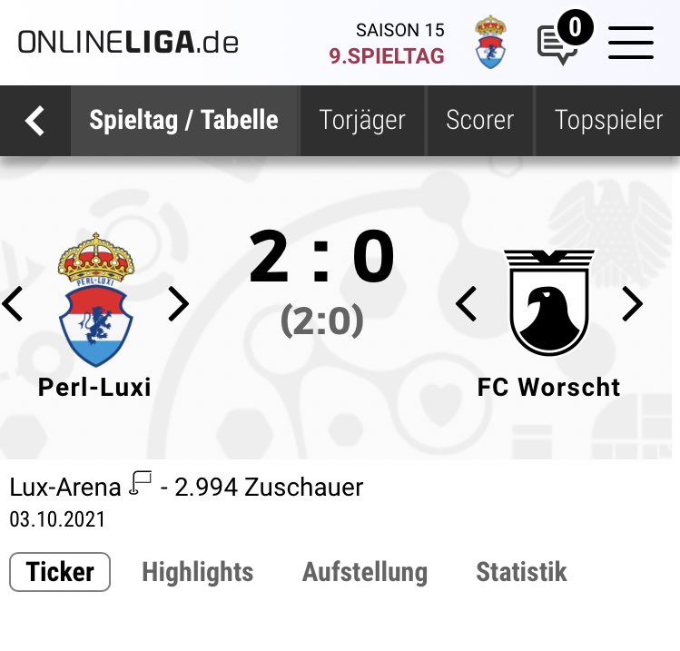 Schöne Monentaufnahme aber unser Ziel ist und bleibt ganz klar der schnelle Klassenerhalt und der Bau der WestTribuene in dieser Saison