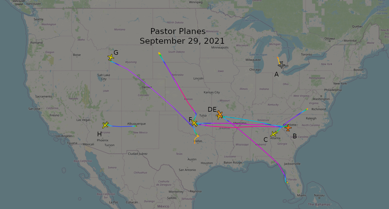 Pastorplanes On Twitter Flights September 29 2021 A Living Word International B Bju Education Group Bob Jones U C C Amp C Aviation Llc Liberty U D Faith Life Church E Voice Of Evangelism
