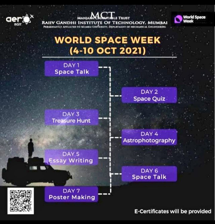 AeroRgit's tweet image. AeroRGIT✈ is celebrating World Space Week🚀 from Oct 4-10, 2021
WSW schedule includes series of exciting events &amp;amp; competitions for making this occasion unforgettable💫
Join Us: chat.whatsapp.com/HLCvN4pJoIRKE7…
Register at: linktr.ee/aeroRGIT
#wsw2021 #SPACE #aeronautics #aerospace