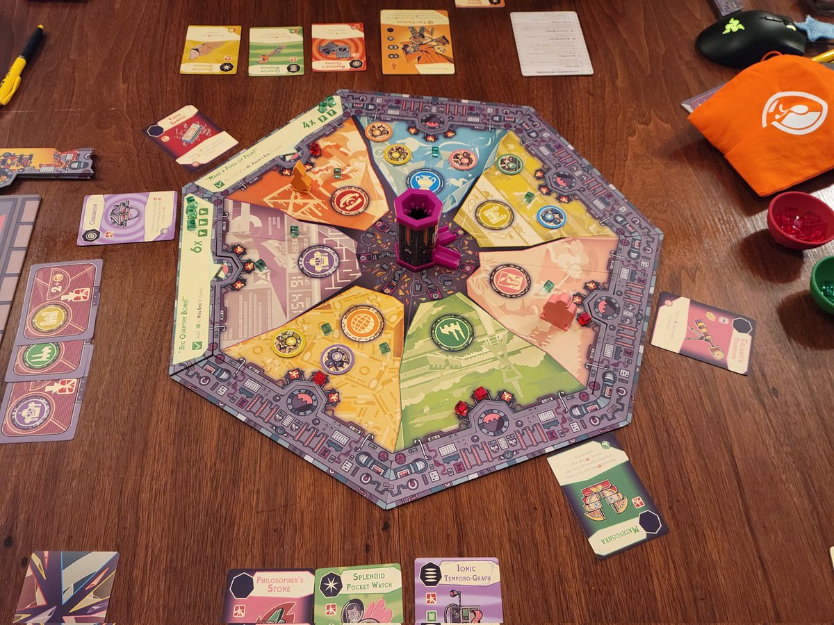 TableIt_'s tweet image. By far one of our favorite purchases of the #OriginsGameFair is The Loop from @Pandasaurusgame! A very fun cooperative game working together to keep the space-time continuum stable! Great theme and exciting game rounds everytime. Can&apos;t wait to play again! Highly recommend.