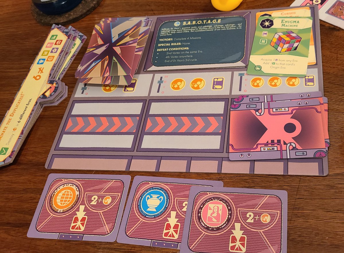 TableIt_'s tweet image. By far one of our favorite purchases of the #OriginsGameFair is The Loop from @Pandasaurusgame! A very fun cooperative game working together to keep the space-time continuum stable! Great theme and exciting game rounds everytime. Can&apos;t wait to play again! Highly recommend.
