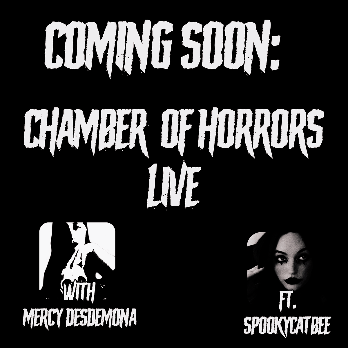 Mercy_HydeKMG's tweet photo. Hey #spookyfam. Keep an eye out for my collab of LIVE chamber of horrors episodes with my fellow spooky lady, Spookycatbee. We are working on when to have our first live! #desdemonaproductions #livestream #horror #paranormal https://t.co/MlK1s3LsC8