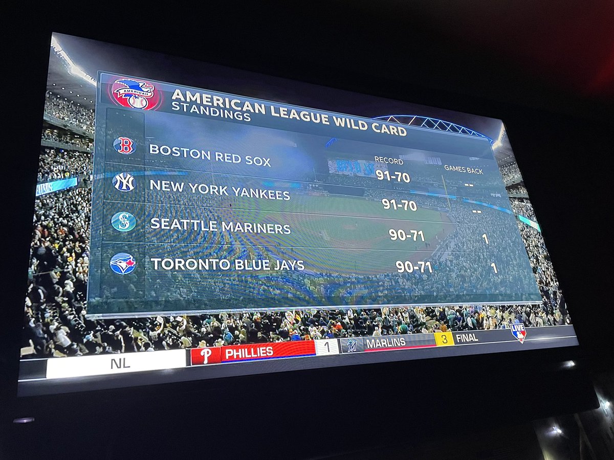 Honestly, who’s not rooting against the Yankees and Sox tomorrow and for Mariners and Blue Jays?! #4TeamBattle