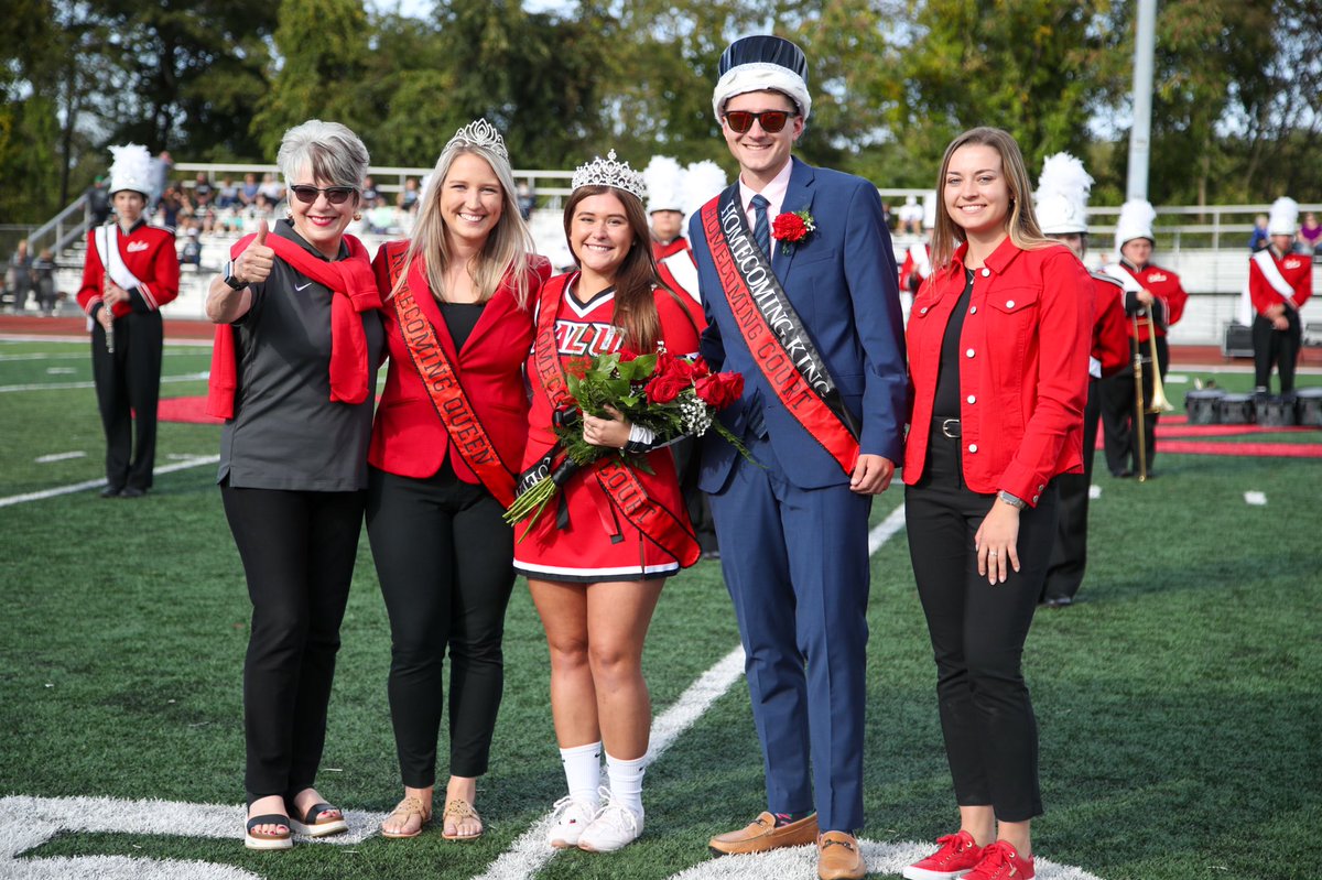 Congratulations to Cal U’s 2021 #homecoming queen Christina Hebda and king Zachary Snedeker. They were crowned during halftime at the #football game vs Mercyhurst at Adamson Stadium, California, Pa., Oct. 2, 2021. 
<a href="/CalUCheer/">Cal U Cheerleading</a> <a href="/CALU_GOLF/">Cal U Men & Women’s Golf</a>