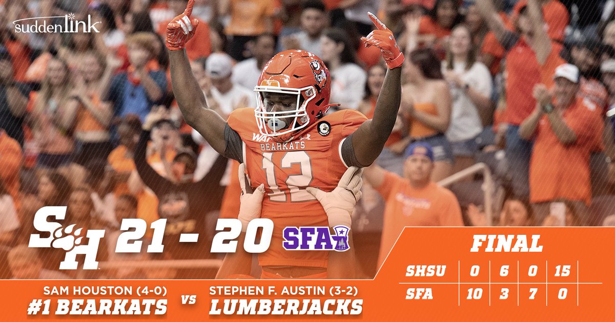 NEVER. A. DOUBT. 😤

The # 1 Bearkats top the Lumberjacks for the 10th year in a row in the #BOTPW 🤩

#EatEmUpKats