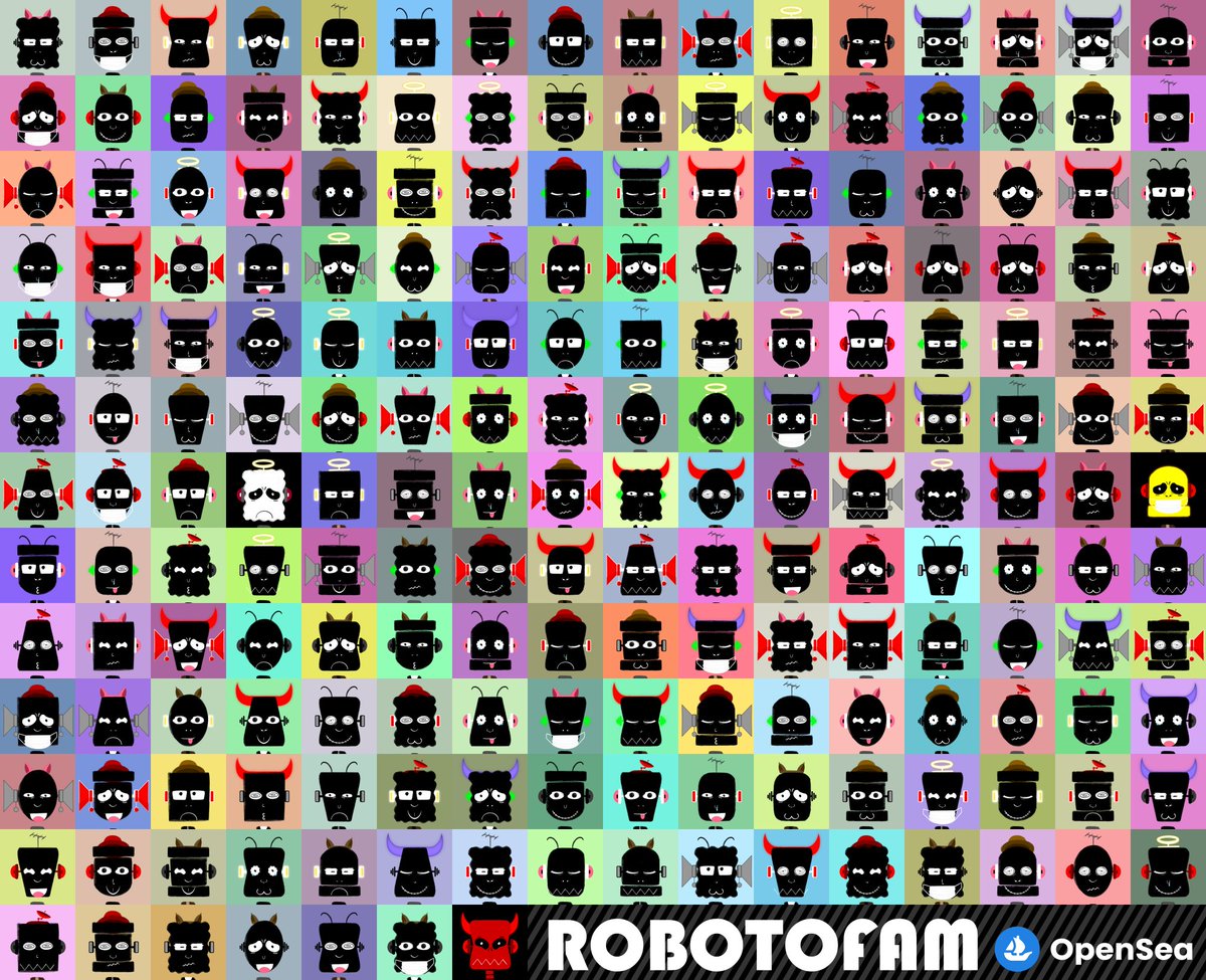 ROBOTOFAM start from 0.001ETH. Check it out <a href="/opensea/">OpenSea</a> [199/199 Dropped]

opensea.io/collection/rob…

#NFT #NFTs #nftcollector #NFTartist #nftcollectors #NFTdrop #NFTcollectibles #NFTTHAILAND #art #cryptoart #artwork #nftasia  #NFTCommunity