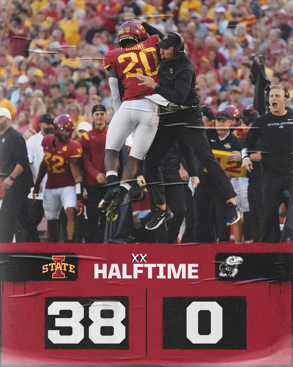 CycloneFB's tweet photo. Halftime.

Fourth-most points in a half in school history.

🌪️🚨🌪️ https://t.co/8WpR4rmFpo