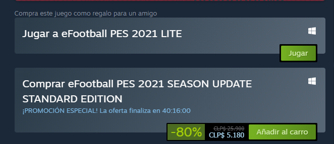 esteban_angle's tweet photo. PES 2021 en 80% de Descuento😮 ese Juego si se Puede Ver #PES2021 https://t.co/bQqfqhHcXF
