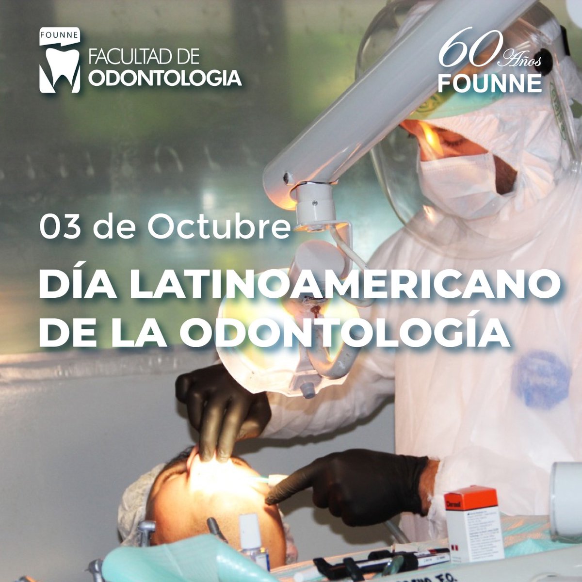 Founne_oficial's tweet photo. #FOUNNE - 3 de octubre - Dia Latinoamericano de la Odontología 🦷💙
¡Feliz día odontólogos! 
@unneargentina 
 #Efemérides #DíaDeLaOdontología https://t.co/mS0ssDFlQr
