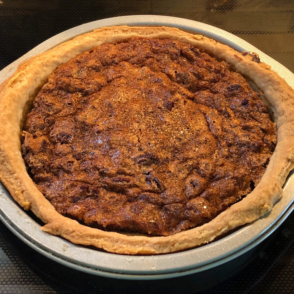 PTopside's tweet photo. Pecan pie (homemade crust and no corn syrup)β¦..forgot to get a pie tin so had to mcguyver it and use a cake pan
#pecanpie #bakingfromscratch #dessertsofinstagram #dessertstagram #authorsthatbake #authorswhobake #horrorauthorsofinstagram #preternatural #preternaturalevolution https://t.co/3SxGh2lvDK