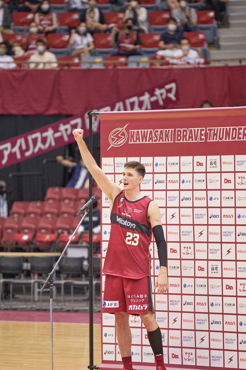 ヒーローインタビュー😊笑顔かわ🥺
#マットジャニング
#川崎ブレイブサンダース