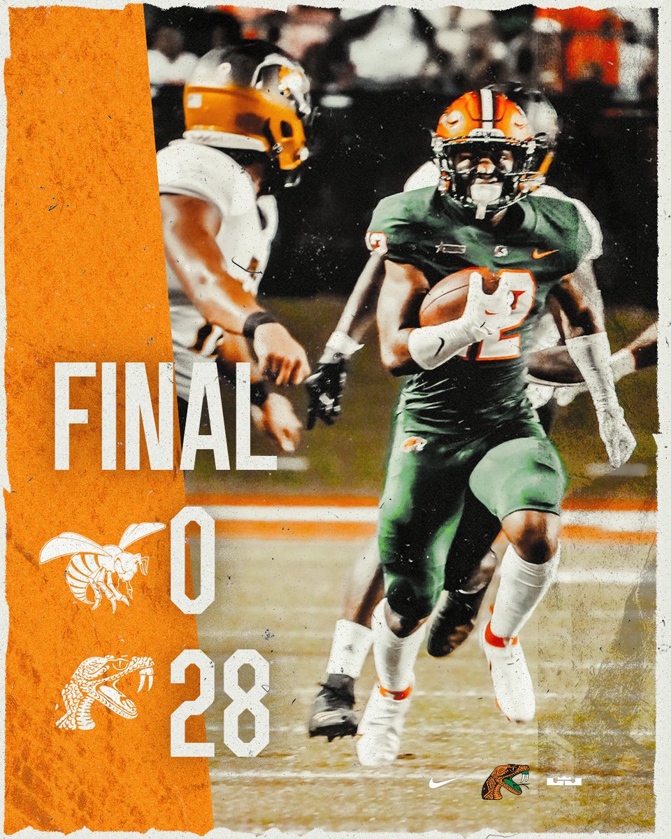 FINAL

FAMU - 28
ASU - 0

#FAMU | #Rattlers | #LeaveNoDoubt