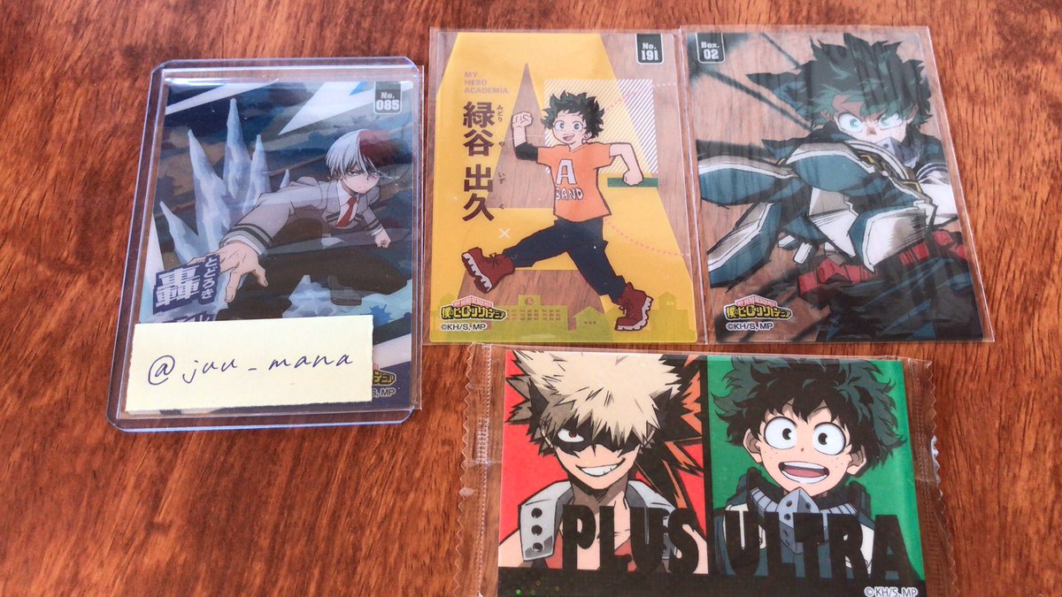 juu_mana's tweet photo. @ab_nrw_t 検索より失礼致します。文房具轟、トガ、障子、制服通形と画像のもので交換していただきたいのですが、可能でしょうか？ご検討をよろしくお願いします🙇‍♀️ https://t.co/OQQYZiEjSf