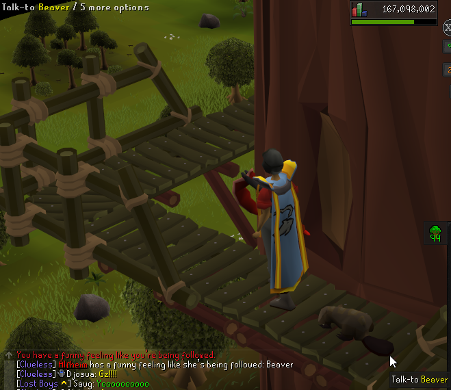 first pet on os :D 96 woodcutting hehe
