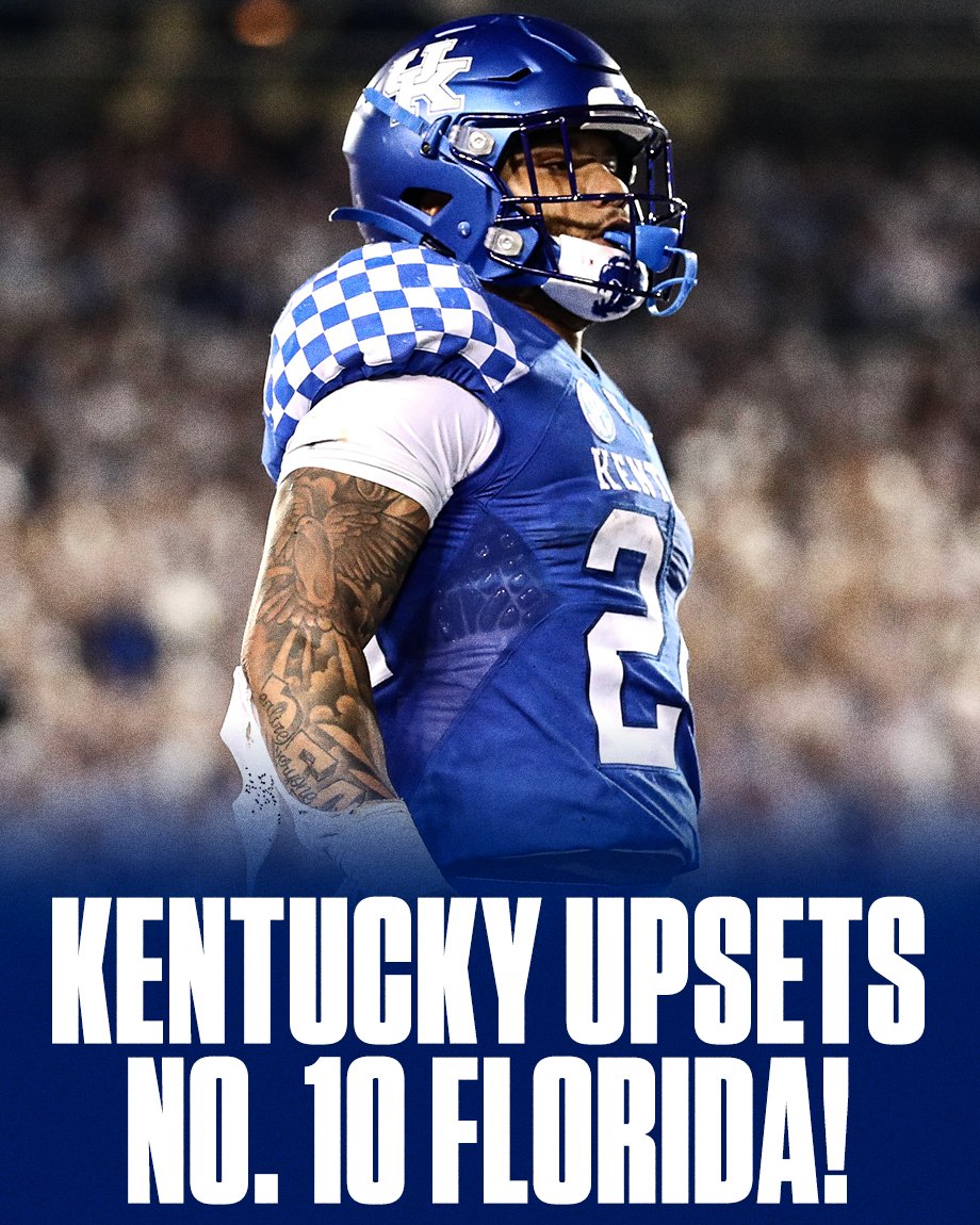 KENTUCKY'S FIRST WIN OVER FLORIDA IN LEXINGTON SINCE 1986 🚨 <a href="/UKFootball/">Kentucky Football</a>