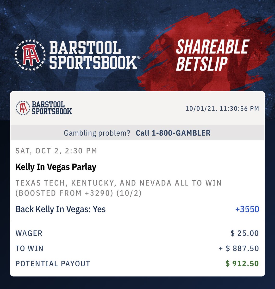 #BarstoolSportsbook ⁦<a href="/kellyinvegas/">Kelly</a>⁩ LFG!!! barstoolsportsbook.com/bets?_p=4Hdres…