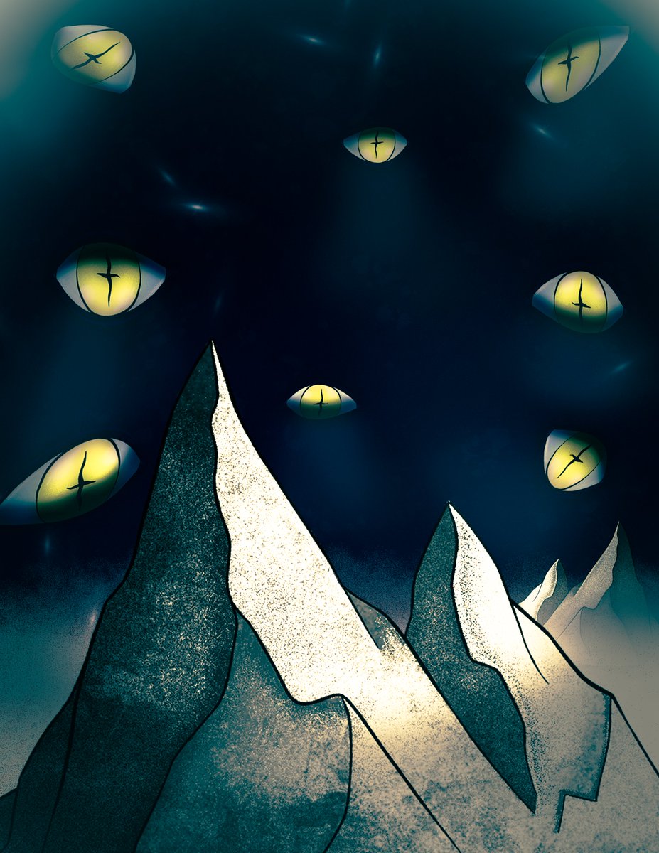 Arttober Day 1 + 2
Fear and Mountains.
HD: imgur.com/6RlR92u

Feedback appreciated!