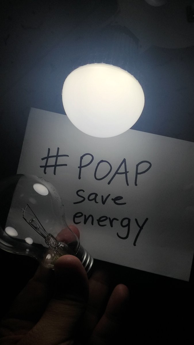 POAPS4Project's tweet photo. Episode 1 - Energy Saver POAP

How to get:
👉Change an old filament bulb to LED bulb 
👉Take a photo with the old and new bulb
👉Include in the photo a handwritten      #POAPsaveenergy on paper
👉Send a DM with your photo to @POAPS4Project
👉Receive and show off your POAP
#POAP https://t.co/IheByqAGwG