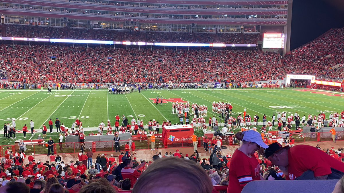 With the hubby! @DonnyWaters12 love that Nebraska football looks like it did when I was in college!🤪