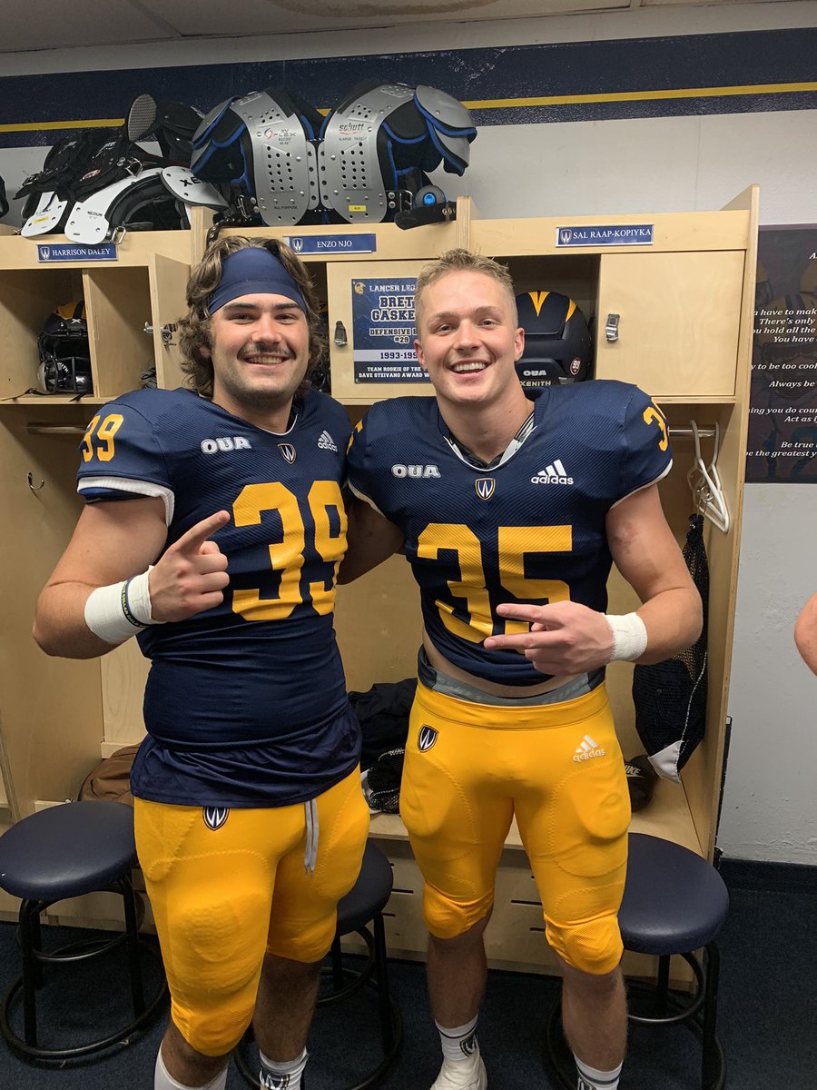 Buke01's tweet photo. Congratulations to the Windsor Lancers on their total team win today against Guelph. Rudy with teammate/roommate Sal. https://t.co/IsIHXNI3t5