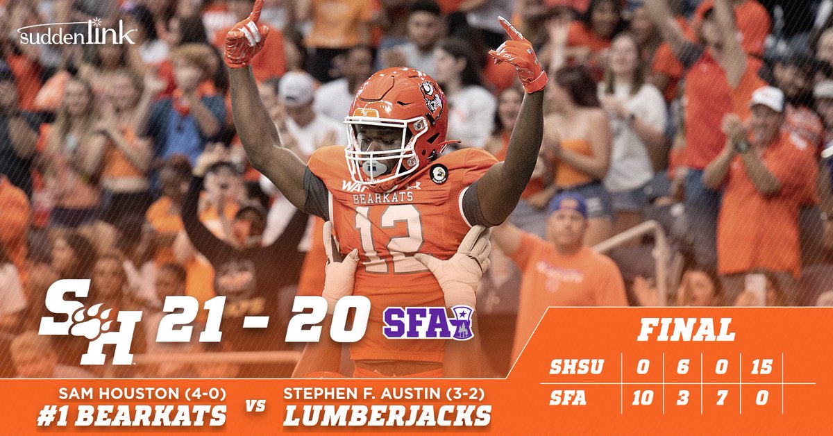 TerenceArcher's tweet photo. 10 IN A ROW!!!!!!!!!! #BOTPW #AxeTheJacks
@BearkatsFB #EatEmUpKats https://t.co/cETHNJQ58F