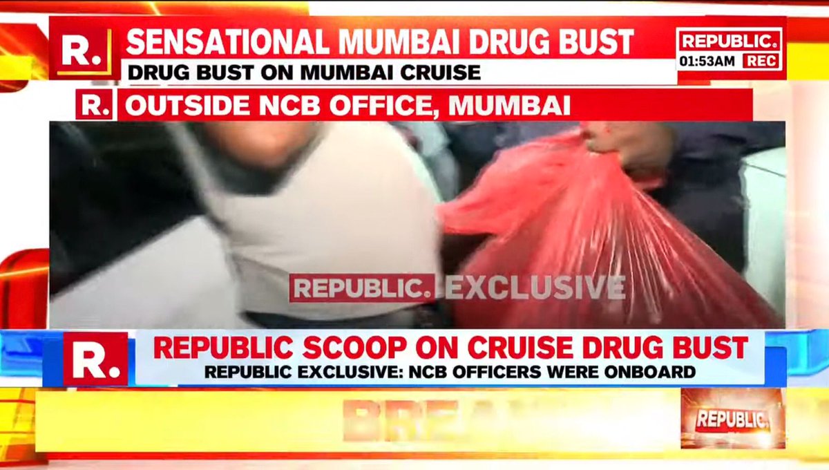 nagda_rupal's tweet photo. WE PROUD Sameer Wankhede &amp; Team NCB went in disguise &amp; raided a Cordelia Cruise (Rs.80,000 ticket) traveling fm Mum to Goa, have found &amp; recovered Cocaine, MDMA, Hashish. Tests were conducted &amp; found many +ve.Could be top Bollywood Superstar’s star son in trouble.
@jasmeen23_ https://t.co/Mxfvgz2sxy