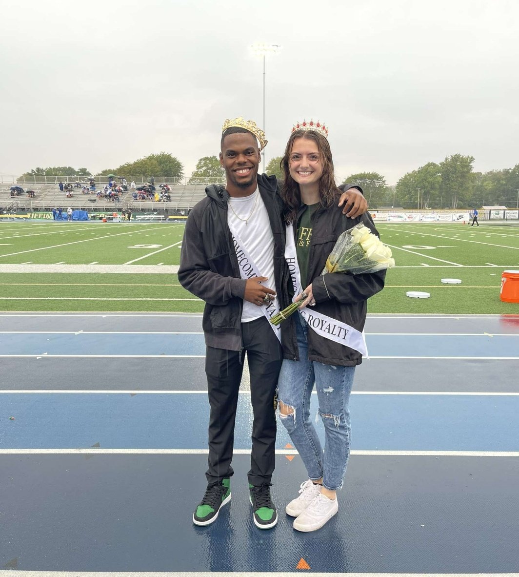 It was pouring rain, but Homecoming moved foward.... Congratulations to @wynn3951 and @gwinner64 our 2021 Homecoming King and Queen.