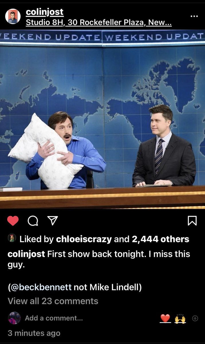 i never though COLIN JOST would be making me sad https://t.co/Oy0xUdBRV4