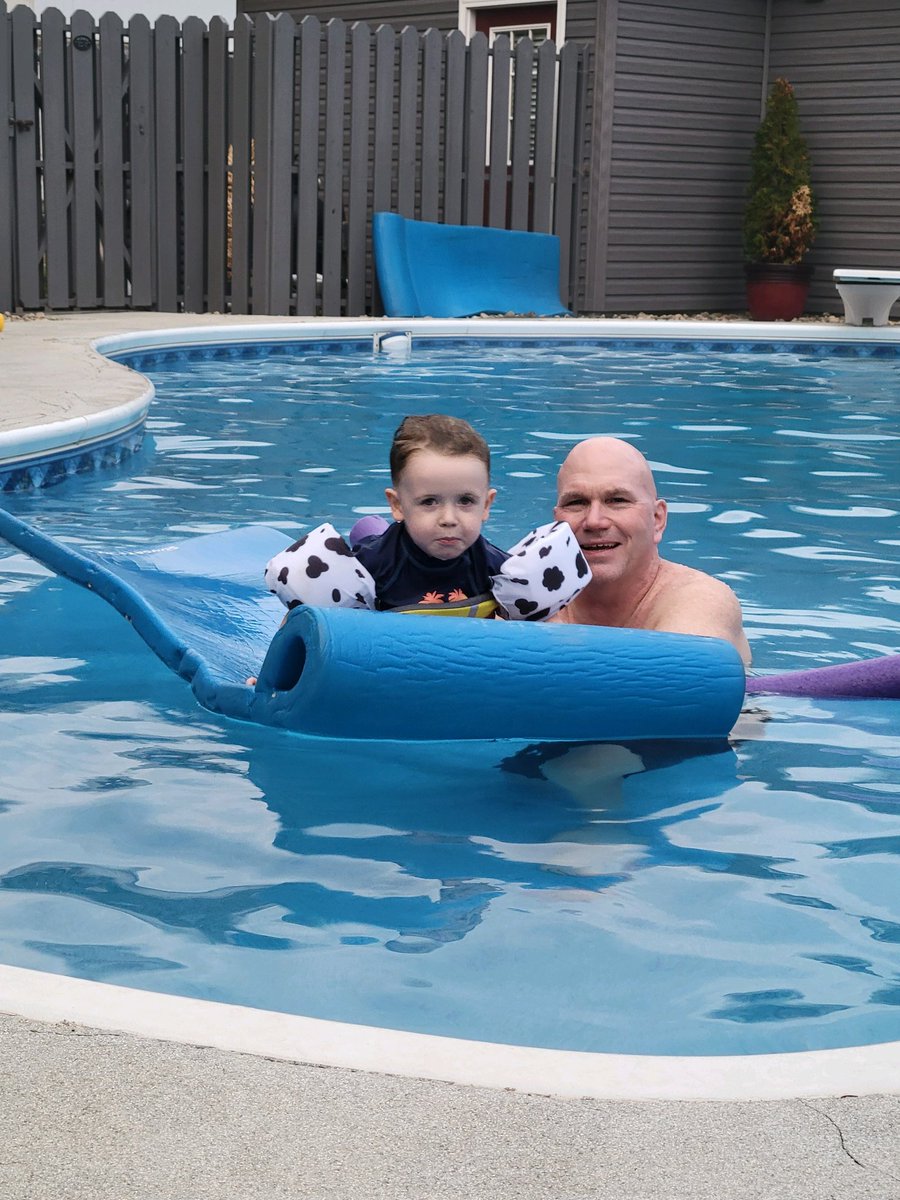coachDeanPaul's tweet photo. Special to have our grandson Lucas with us all weekend..He was very excited to see the Polar Bears play today and we may have started new tradition with the #VictorySwim. https://t.co/LjXx625zM2
