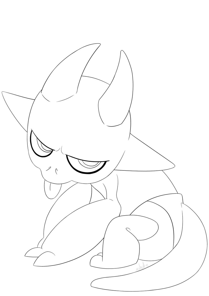 ashull_e's tweet photo. Day 2 of Poke-tober is a shiny Toxel, the electric/poison Pokemon 🌩 (+ bonus lineart) https://t.co/LmVF8nOAnL