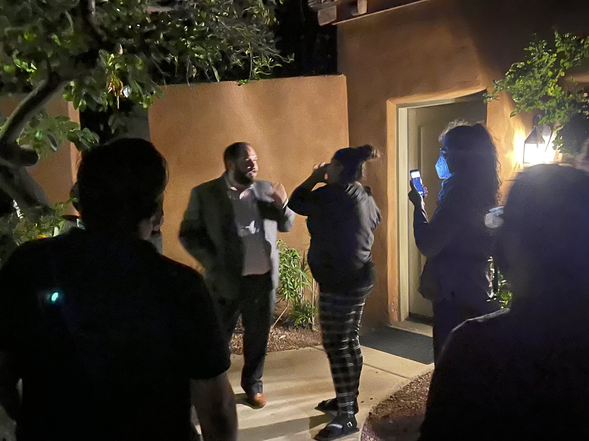 Protesters from Lucha disrupted the Sinema fundraiser at the Royal Palms tonight— calling for the senator to stop blocking the Biden Build Back Better agenda and to pass immigration reform