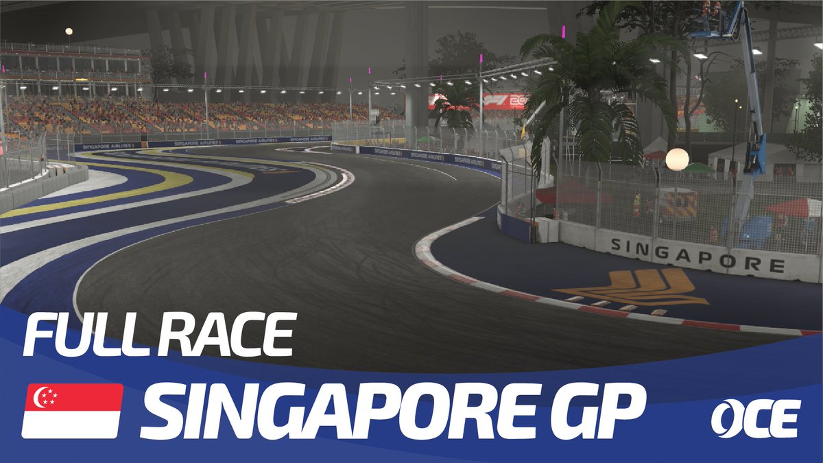 OCERacingLeague's tweet photo. 🔵LIVE! 
OCE-RL 2
Round 6. The Singapore Grand Prix

Tune into Round 6 at the Singapore Grand Prix for OCE-RL 1!

🍿📺YouTube: https://t.co/b7KQlXNWow

#OCERL2 #Div1 #SingaporeGP #F12021 #F12021game #SimRacing #Oceania #leagueracing #Livestream https://t.co/5DtST77brZ