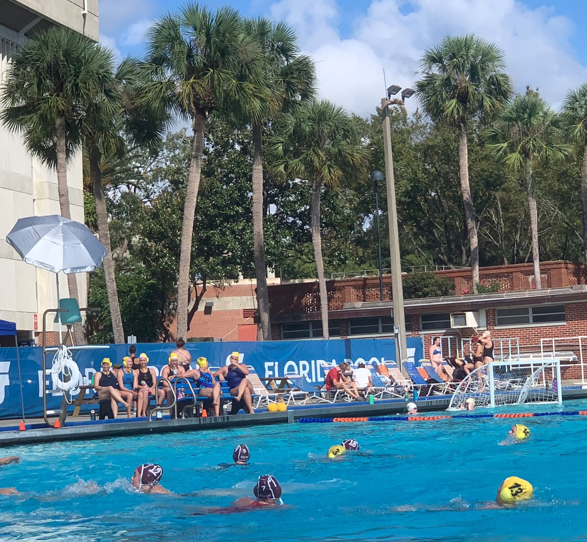 A beautiful day for some water polo. Day 1 of the Sunshine Classic: A Team goes 3-0 with wins over UCF, FSU, and Texas A&amp;M. B team goes 0-2 with a lot learned and getting better every game. #CantStopTheRise #2019NationalChampions
