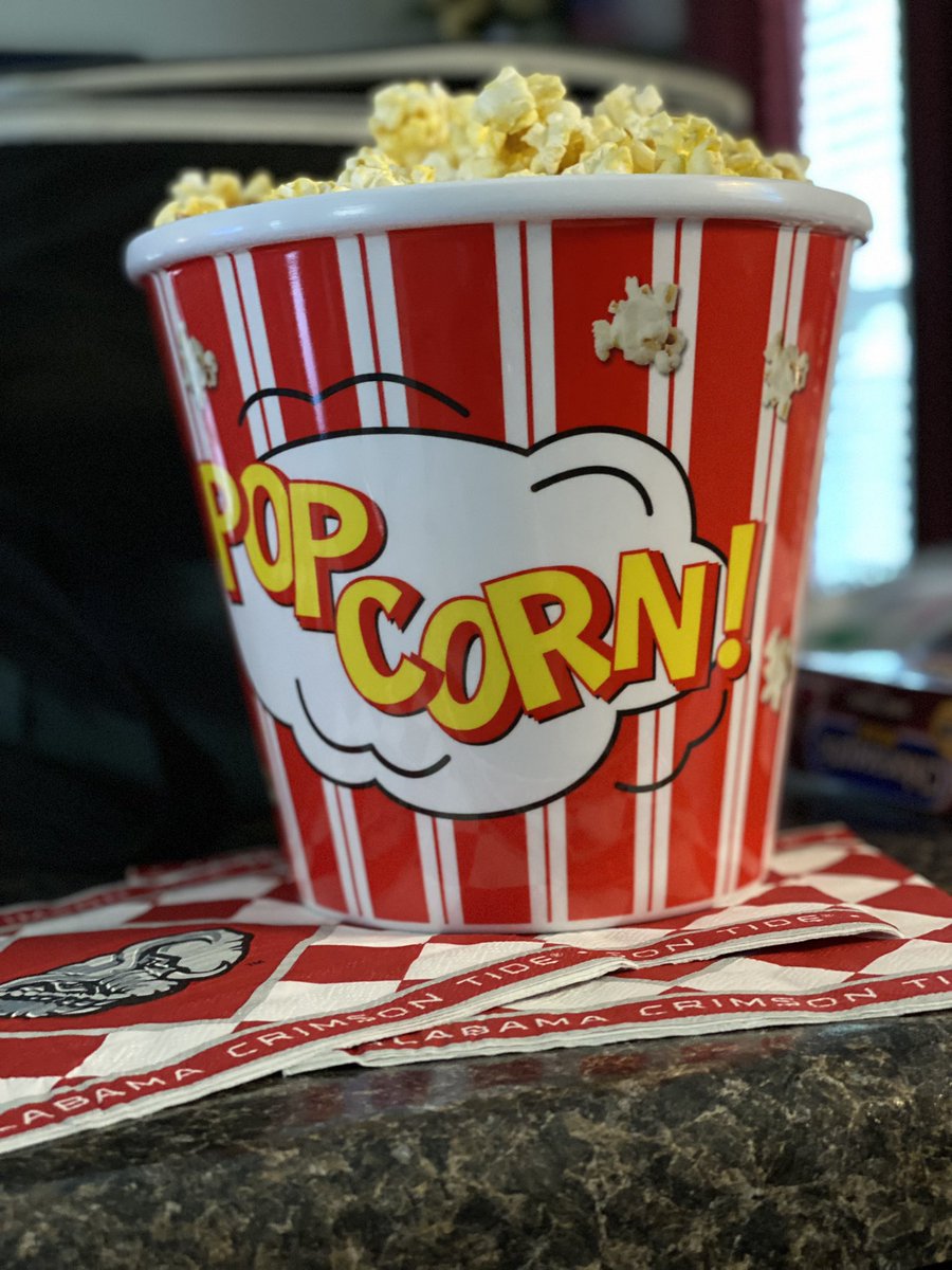 donnasims41's tweet photo. Here is your popcorn @Lane_Kiffin #rolltide https://t.co/1sf3WLnFHw