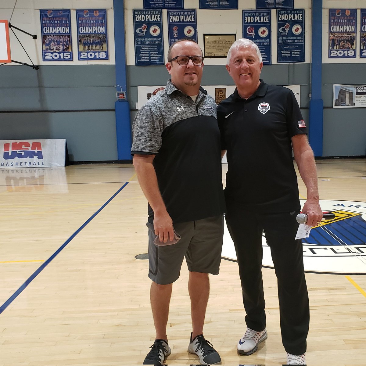 Mike Myers (@coachmmyers3) on Twitter photo Enjoyed listening to <a href="/dshow23/">Don Showalter</a> speak today during the <a href="/usabasketball/">USA Basketball</a> Coaching Academy today. Always appreciate him taking time to talk after and catch up. Enjoy the M&Ms Coach. Enjoyed listening to <a href="/dshow23/">Don Showalter</a> speak today during the <a href="/usabasketball/">USA Basketball</a> Coaching Academy today. Always appreciate him taking time to talk after and catch up. Enjoy the M&Ms Coach.