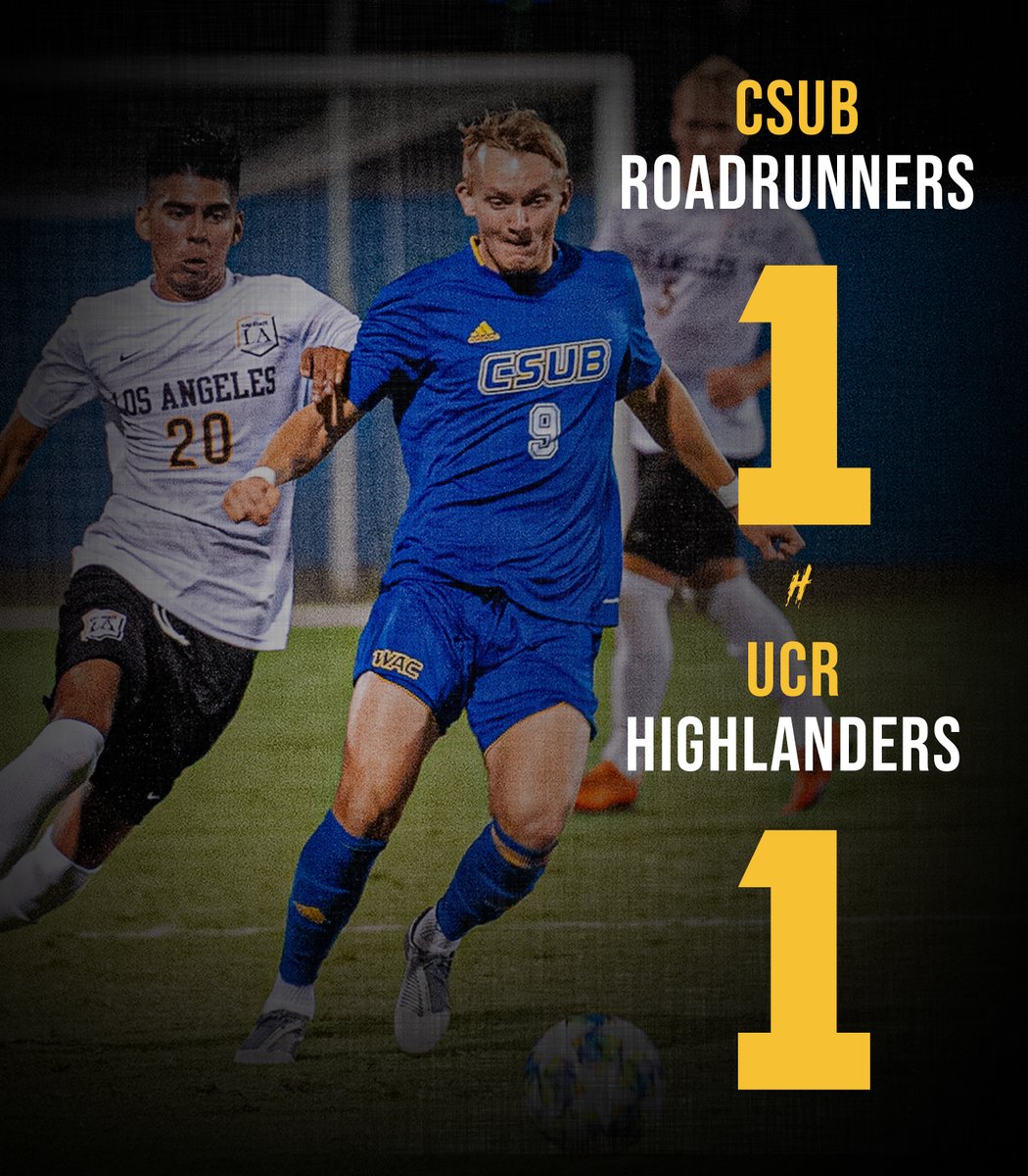 csub_msoccer's tweet photo. HT | We're all locked up at one after 45 minutes; @Tom_Shepherd9 w/ the goal for @CSUBakersfield #RunnersOnTheRise #GoBako https://t.co/NYMQBF91Vo