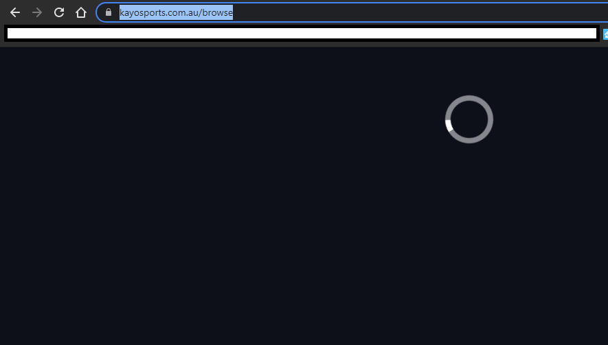 Vikrem's tweet photo. @kayosports_help @kayosports page stuck loading on chrome. shield stuck...... https://t.co/A6TIugT613