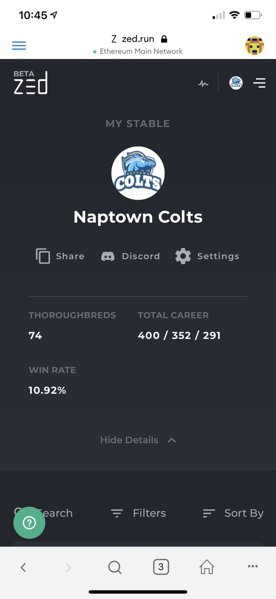 400 Stable Wins! Wow. <a href="/zed_run/">zed_run</a>

Let’s do a giveaway!

1. Retweet this post
2. Follow Me <a href="/NaptownStables/">Naptown Colts 💊 🐎</a> 

I’ll give away an u/u unnamed foal on 10/3 at 11pm est. 

The foal will be determined by how many RT this gets.