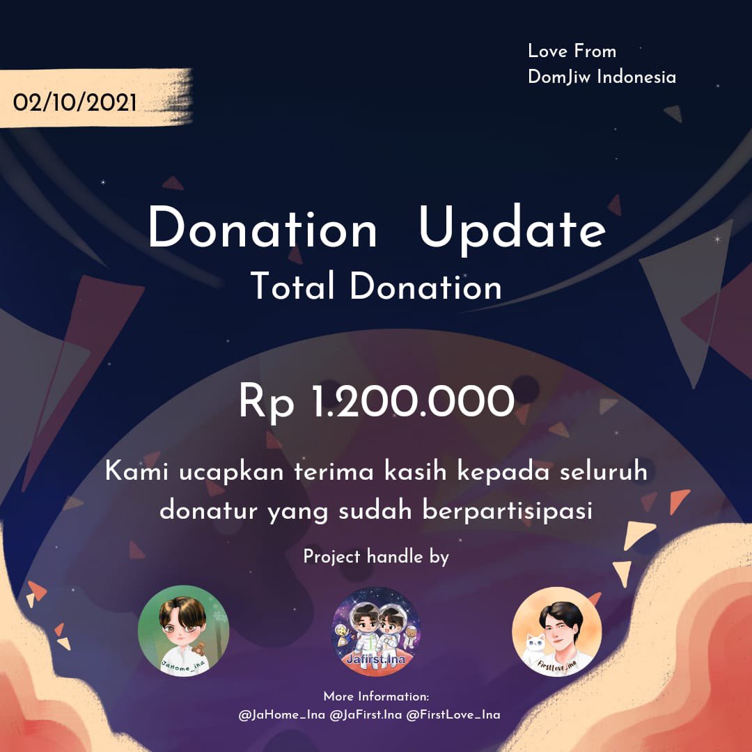 JaHome_ina's tweet photo. Update donasi pertanggal 2 Oktober 2021. Terima kasih banyak semuaa, yang belum join kuy ikutaan, yang udah join boleh banget kalau mau donasi lagi, kumpulin kupon yang banyak biar makin deket kesempatan dapetin hadiah GAnyaa 🤟🏻💚🧡
#domjiw #jafirst #domjiwina_project https://t.co/st8fR0N0l3