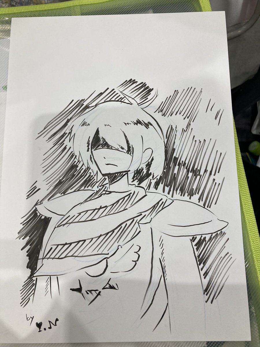 即興で描いた。 