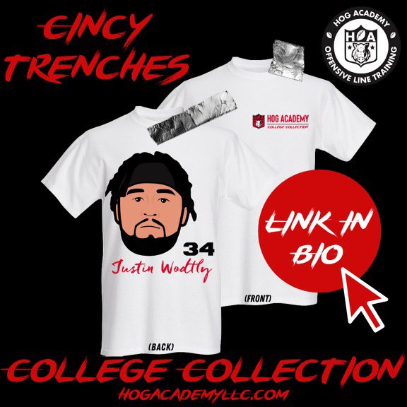 JustinWodtly's tweet photo. 🚨 BEARCAT NATION 🚨

I’m Excited to partner with @hogacademyllc’s exclusive new College Collection!

📲 Check it out using the link in my bio! 

#CollegeCollection 
#SupportTheTrenches https://t.co/qiz2cEpBbi