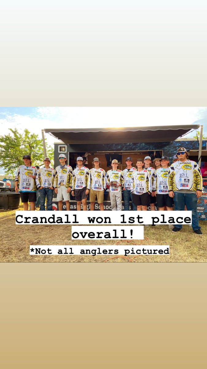 Crandall High School won FIRST place today at the first Bass Fishing tournament of the year at Lake Fork. <a href="/OfficialCISD/">Crandall ISD</a> <a href="/CrandallHS/">CrandallHS</a>