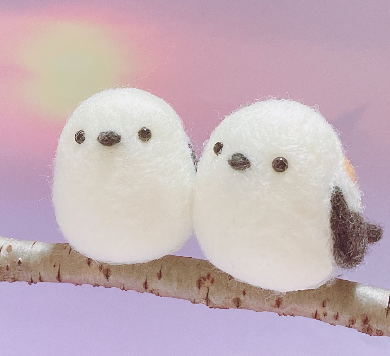 シマエナガ 羊毛フェルト風マスコット ぬいぐるみ（全5種