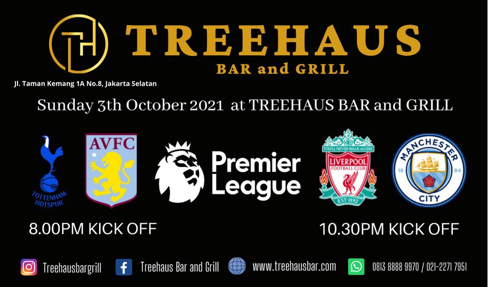 Teman2  <a href="/MCSCIndonesia/">Manchester City Supporters Club Indonesia</a> yg sudah kangen nobar, kalian bisa nonton bareng big match Liverpool vs Man city di Treehaus Bar &amp; Grill kemang nanti malam.